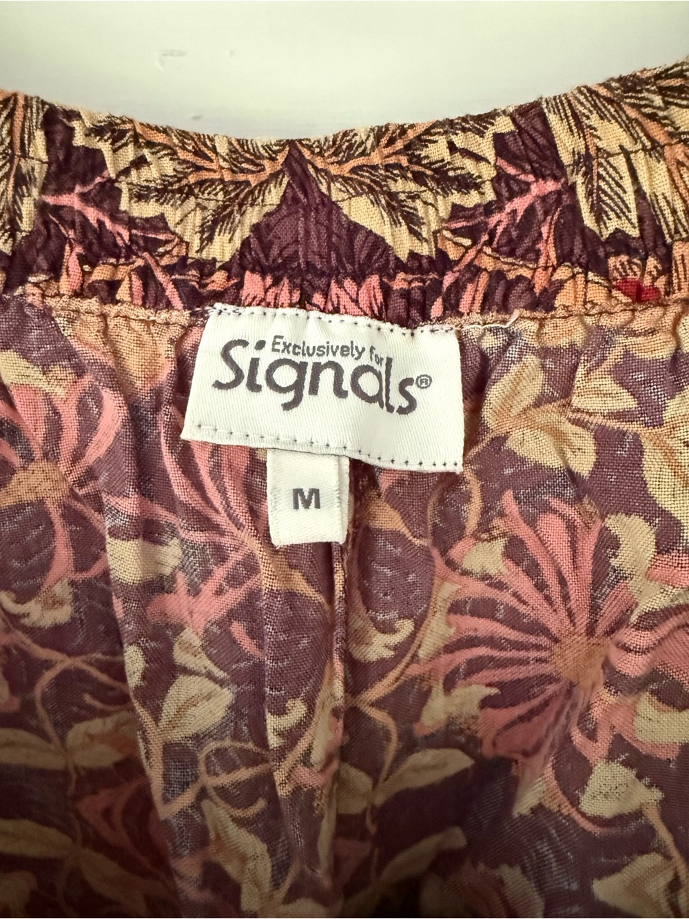Vintage Signals Floral Print Lounge Pants Women’s Medium Boho Elastic Waist - Picture 7 of 7